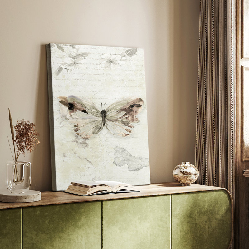 La Chanson du Papillon II - galerie sur mesure Cavas, H 18 po x l 12 po