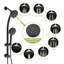 Pomme de douche double multifonction - Système de douche avec pomme de douche à pluie de 4,7 po, douche à main 8 fonctions, barre coulissante réglable-122404628
