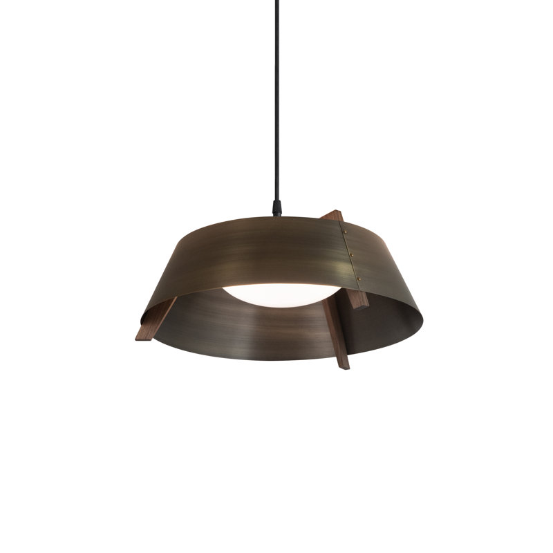 Casia 1 - Light LED Pendant, Distressed Brass, 3500K