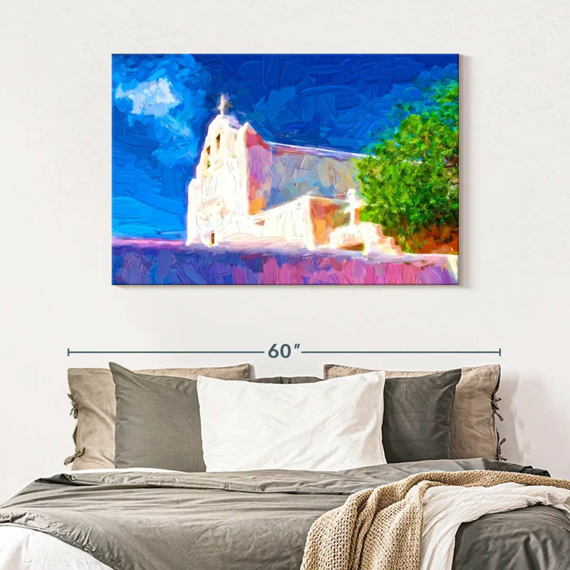 Adella Adobe Church, 32" H x 48" W