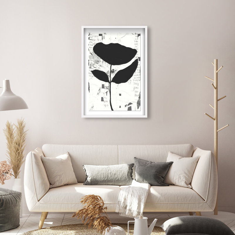 Single Tulip Print by Oliver Gal, 55.5"H x 37.5"W, White Shadowbox