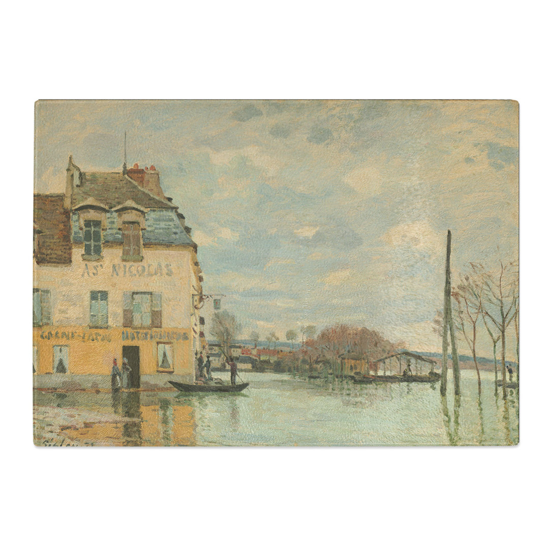 Flood at Port-Marly by Alfred Sisley Chopping Board