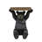 Sitting Black Bear Plant Stand Statue
