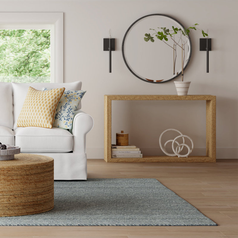 Evana Open Storage Console Table