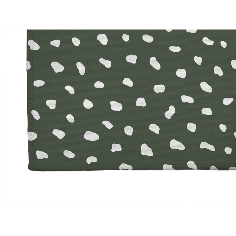 Paint Drop Non-Slip Outdoor Rug, Rectangle 4' x 6'