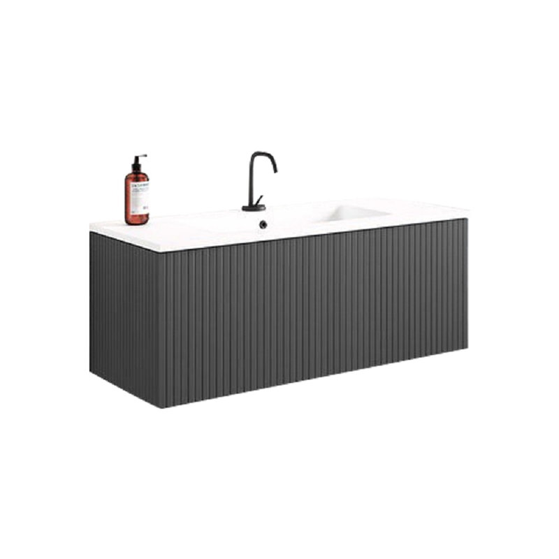 Aleemah 24'' Single Bathroom Vanity with Ceramic Top, Gray