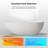 MonBlari 59" X 29" Solid Surface Freestanding Soaking Bathtub with Overflow and Pop-up Drain For Bathroom-120904037