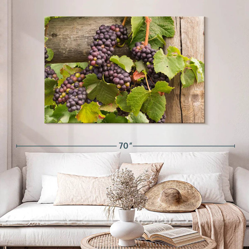 Yarlin Purple Pinot Grapes, 34" H x 51" W