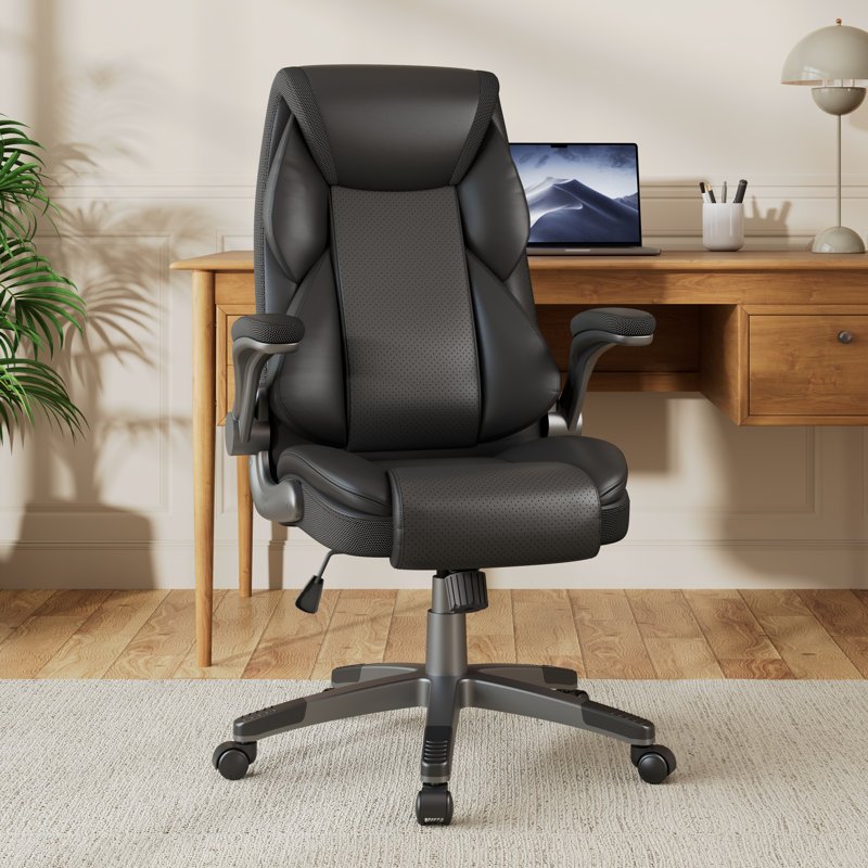 Alahni Executive Chair with Headrest, Black/Black