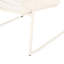 Chaise de patio moderne, en métal blanc mat, l 27,35 po x H 26,01 po, et aérée, conception à lattes ouvertes, structure requise pour l'assemblage, look élégant,