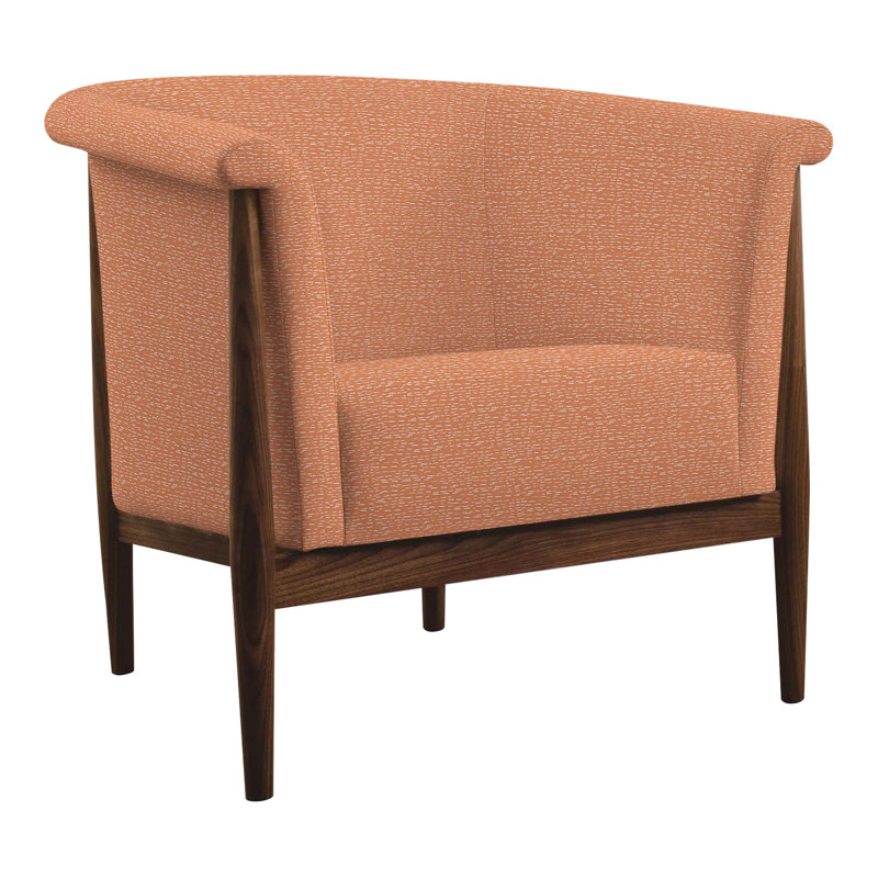 Walnut Grove Barrel Chair, Perigold Arigato Mango