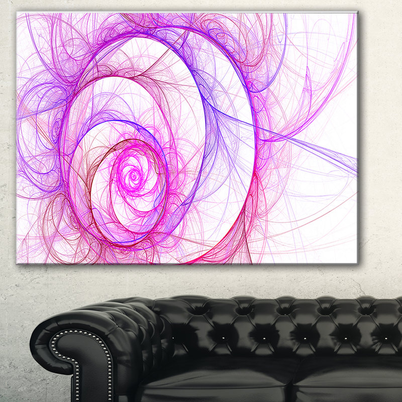Motif de fleur rose exotique - impression sur toile tendue, H 30 po x l 40 po x P 1 po