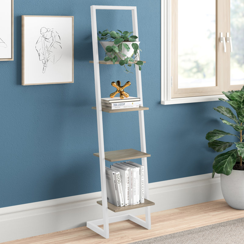 Slayter Ladder Bookcase, Ice White