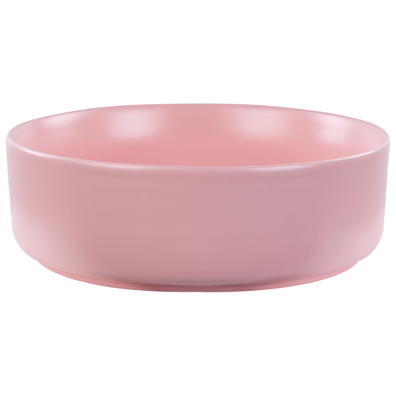 Latitude Run Athar 15mm L x 15mm W Ceramic Oval Sink, Pink