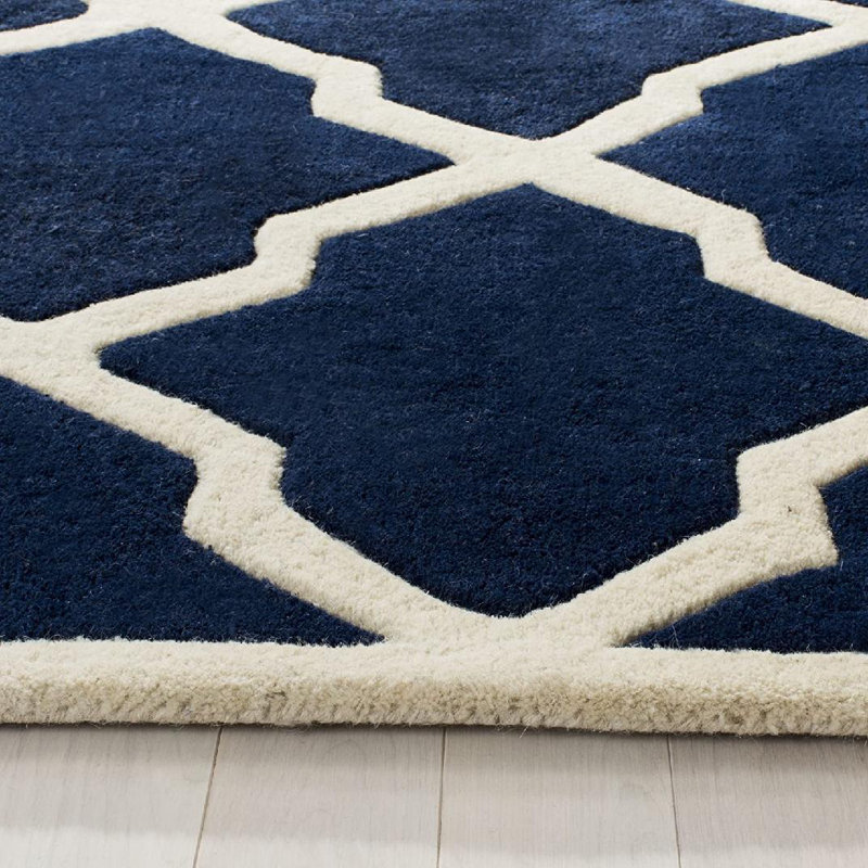 Tapis en laine touffeté à la main Carolene, Rectangle 8 pi 9 po x 12 pi