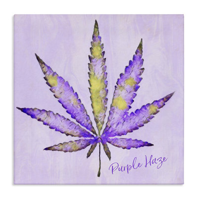 Art mural sur toile "Purple Haze Plant Leaf" par LIH