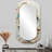 Intricate Abstraction Beige Shapes II - Abstract Metal Art Decor - Asymmetrical Modern Wall Mirror-107247797