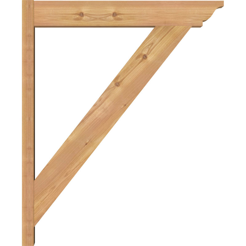 Persienne traditionnelle en bois rustique, Sapin Douglas de 5 1/2 po (lisse), P 28 po x H 34 po