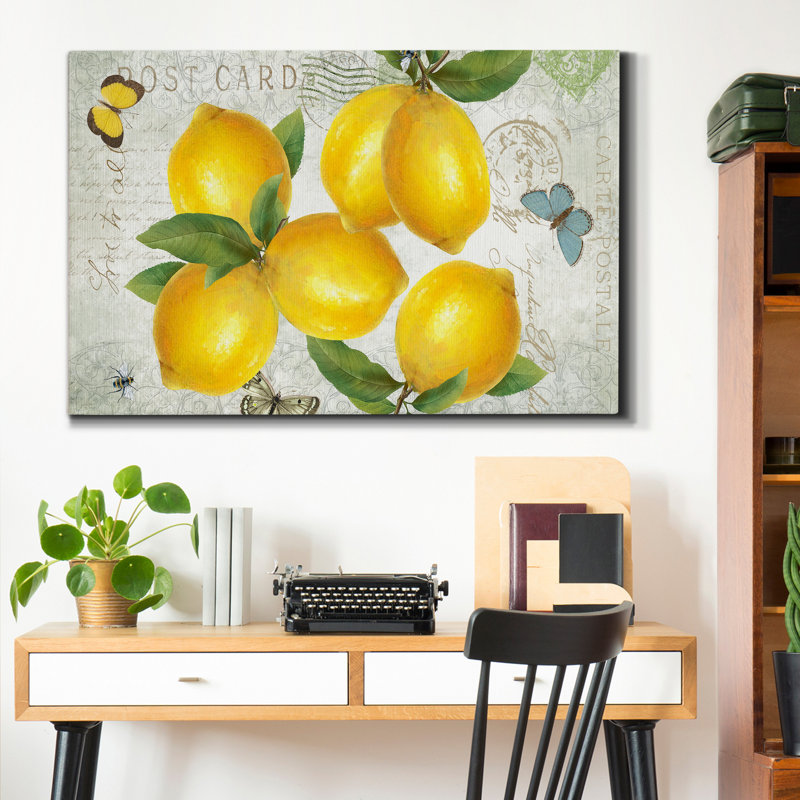 " Postcard Lemons ", 8" H x 12" W x 1" D