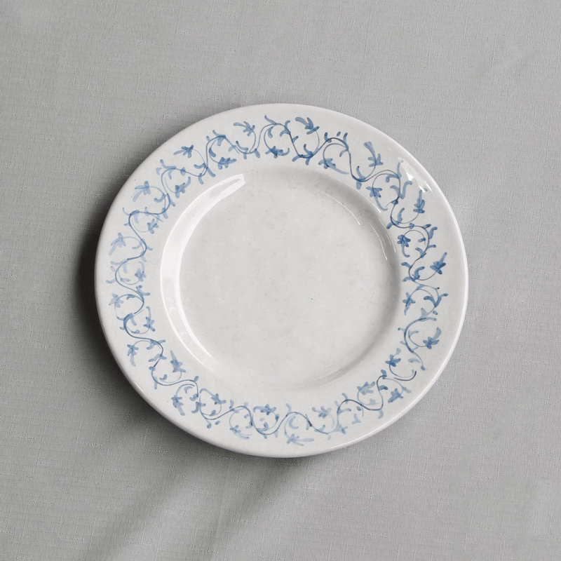 Assiette plate en mélamine peinte Vida