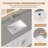  54" x 22" Solid Surface Engineered Stone Bathroom Vanity Top with Integrated Sink Faux Stone Countertop with 4 inch Backsplash for Mordern Barthoom in Gray Speckled Marble