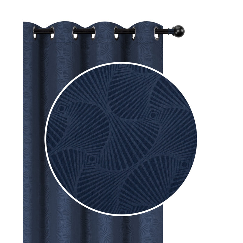 Khawlah Blackout Curtain Pair, Navy, 54" W x 96" L