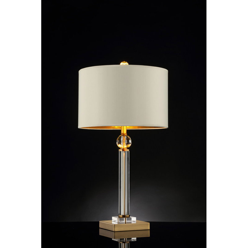 29.5-Inch Perspicio Solid Crystal Column Table Lamp