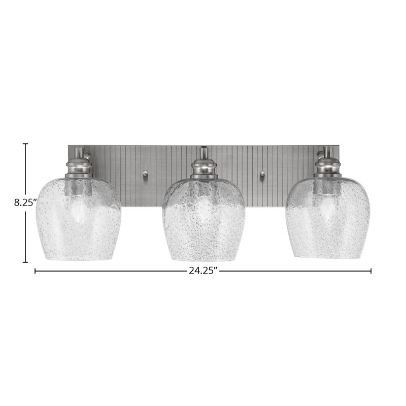 Éclairage pour meuble-lavabo 3 lumières Arrie, Nickel brossé