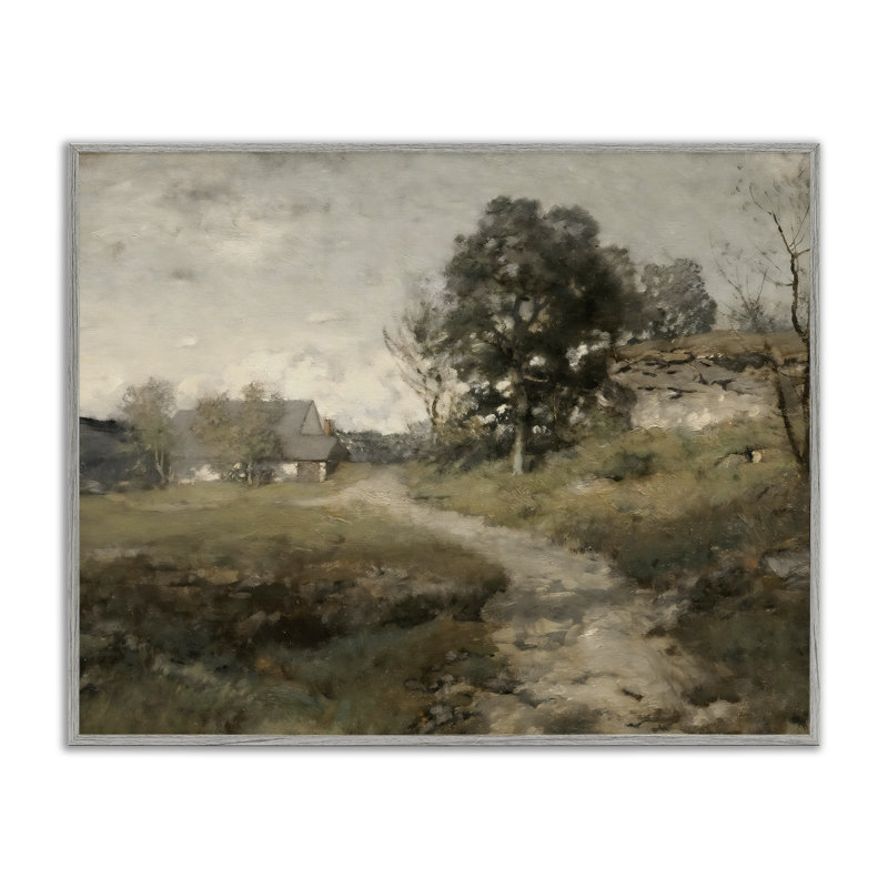 Giclée encadrée de style campagne rétro vintage, design par Riley B, H 11 po x l 14 po, Estampe numérique Farmhouse