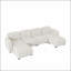 Canapé modulaire en velours 116 * 58 ", canapé en U réversible, combinaison libre, beige