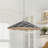 1-light Fabric Pedant Light Gray Cone Pedant Light with Cotton Shade for Living Room Kitchen Island