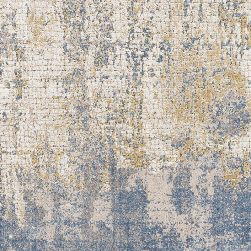 Omaha Abstract Camel Area Rug, Round 7'10"