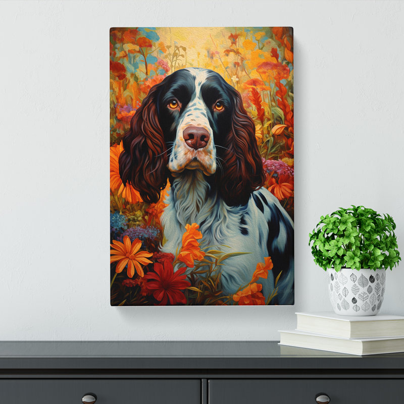 English Springer Spaniel Baroque No.2 - Print, 50cm H x 35cm W x 3cm D