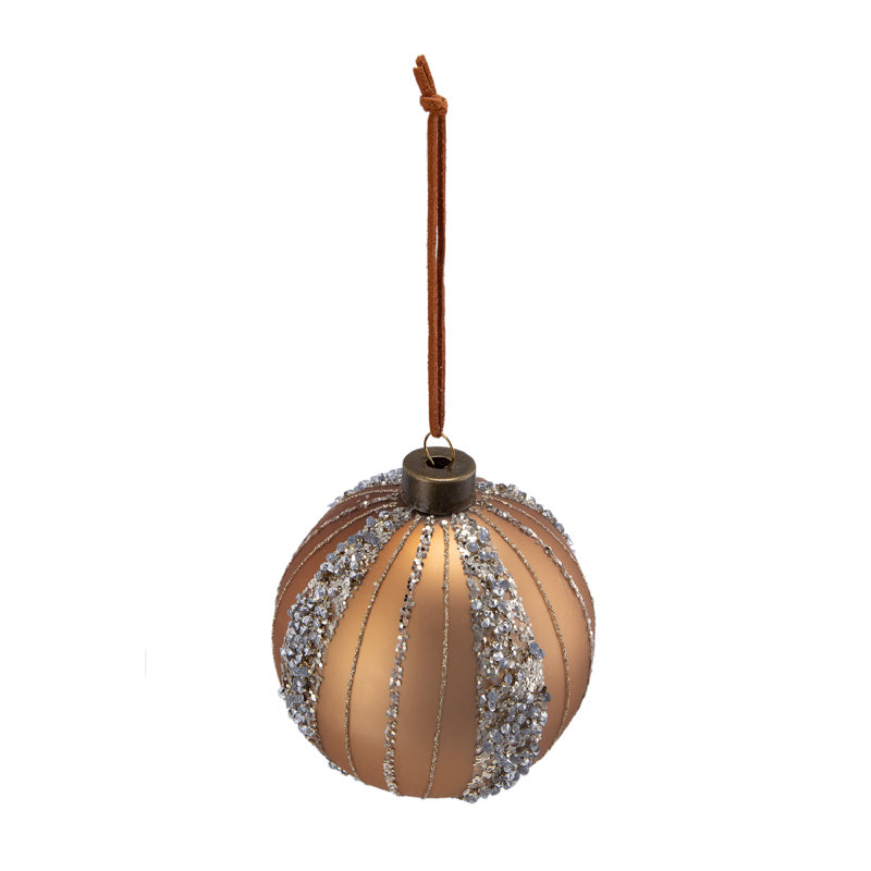 Ornement boule de Noël Band, Doré, 12