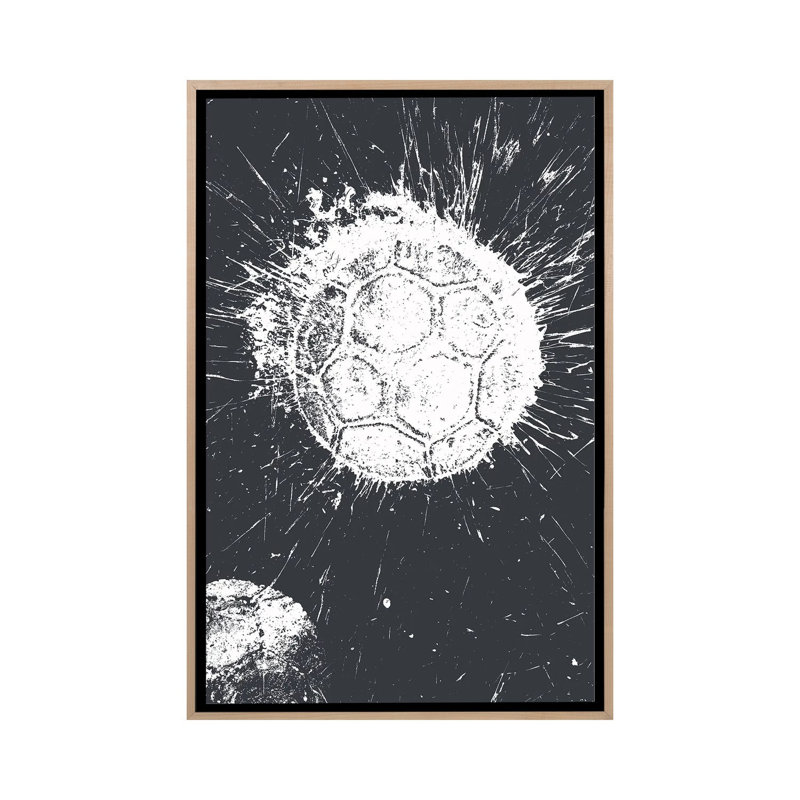 Football - reproduction d'art mural - toile encadrée, 48" x 32", Framed Canvas, Beige