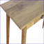 Bureau en bois massif de style nordique avec 2 tiroirs | Brun | Finition chêne