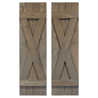 Dogberry 14x48 Inch Board & Batten Shutters - Unfinished Cedar Exterior Shutters Pair - View #6