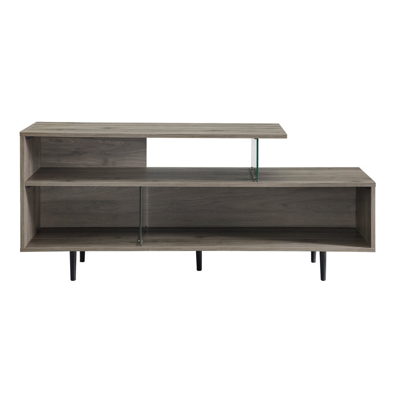 Jamisyn Unfinished TV Stand for TVs up to 60", Slate Grey