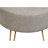 Rxi Ottoman Foot Stool, 16 Inch Round Seat Polyester Gold Hairpin Legs-102957791