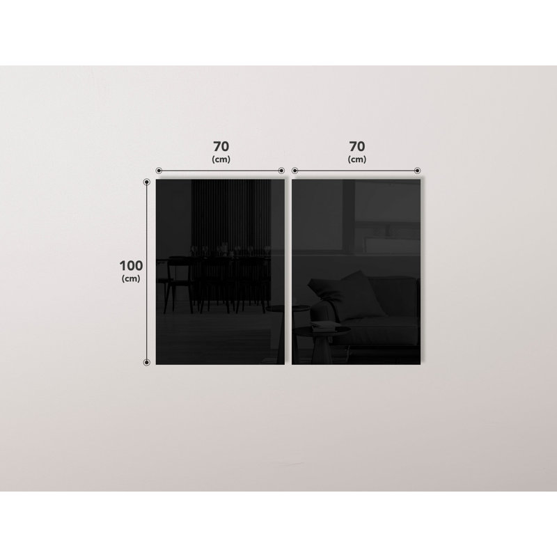 2 pièces, sans cadre, impression sur verre, L 28 po x H 39 po