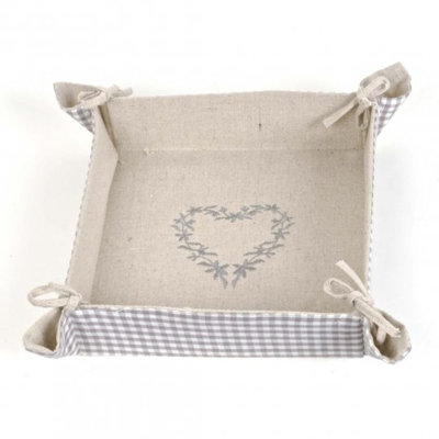 August Grove® Pascarella Linen Bread Basket