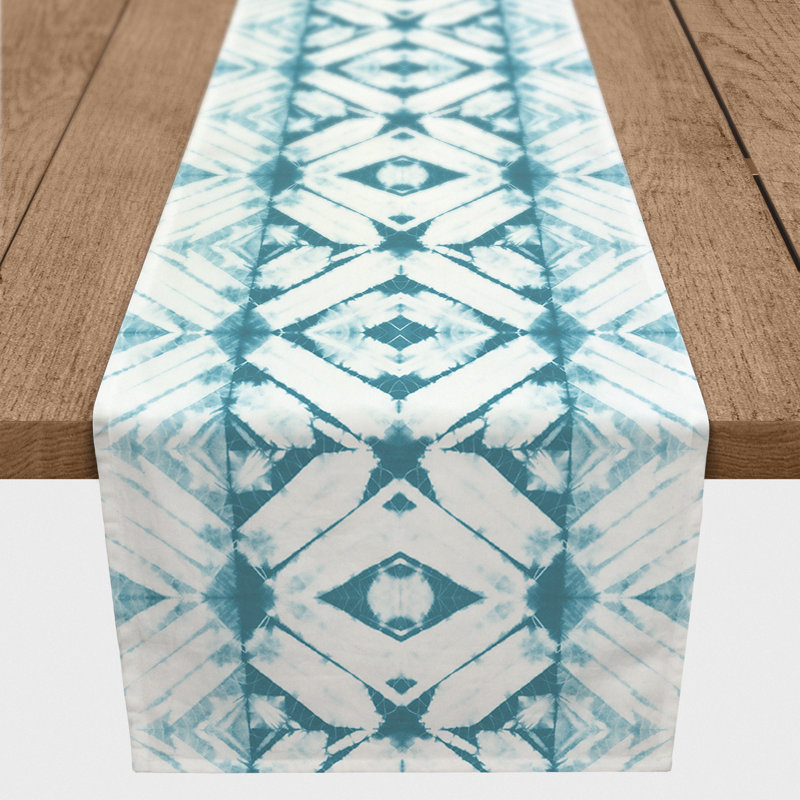 Chemin de table Bonzie, 90 po x 16 po, Bleu