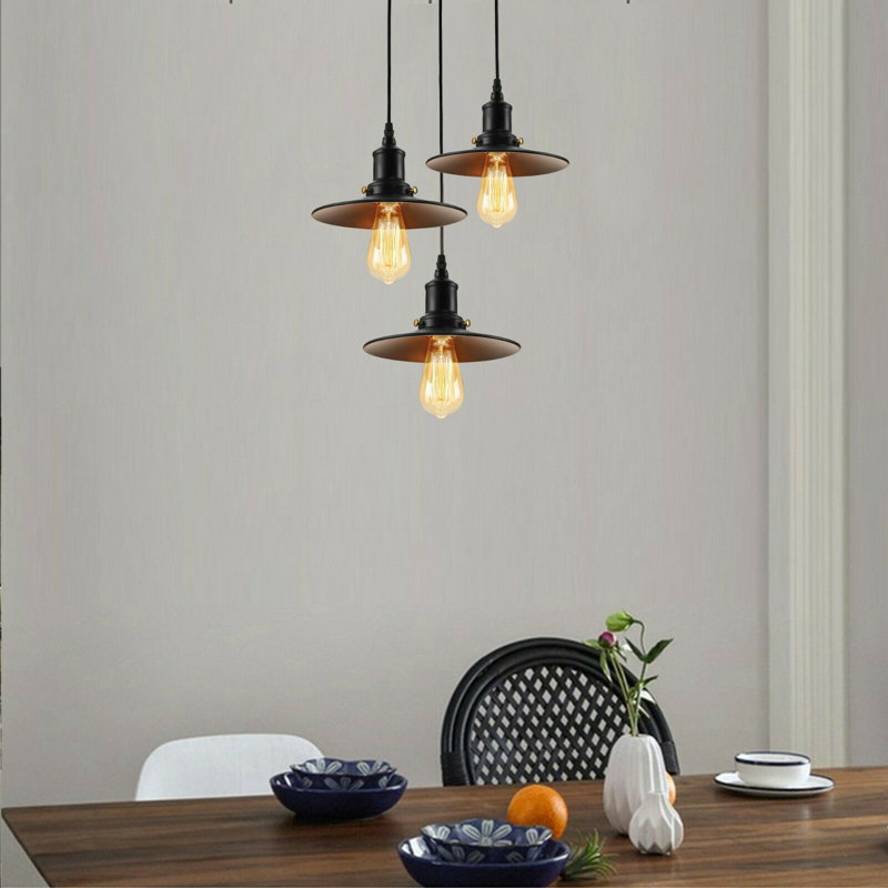 Claremore 3 - Light Black Cluster Pendant