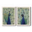«Blue Peacock I», toile encadrée de qualité supérieure - prête à être accrochée-1740007314-1740007324