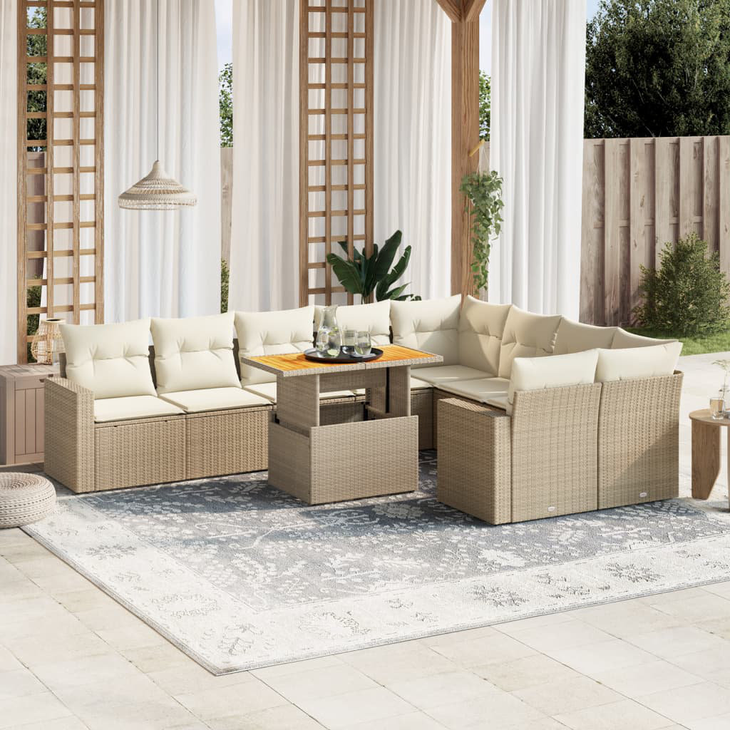 Lounge-Set Annamary aus Rattan mit Polster