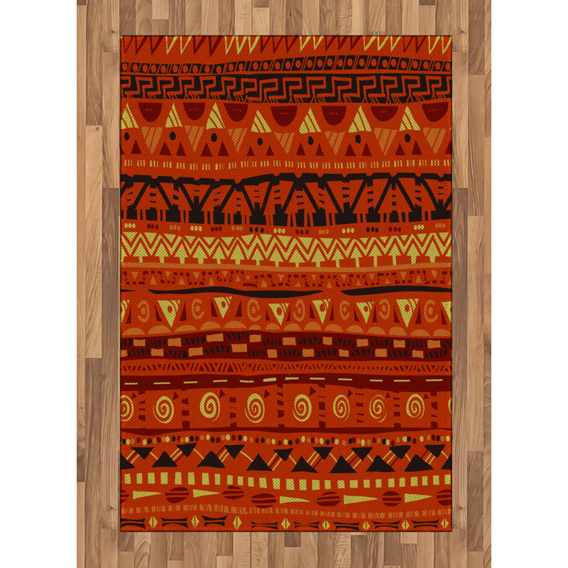 Tapis décoratif Tribal, Rectangle— 4 pi x 5 pi 8 po