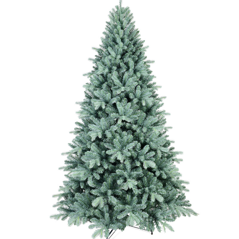 Arbre de Noël bleu de 6 pi avec 1390 pointes, branches à charnières à dépliage rapide, support en métal stable pour ornementation saisonnière Pe / arbre, aspect naturel, conception facile à installer, période des Fêtes