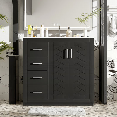 Meuble-lavabo 36 po avec lavabo en céramique