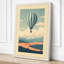 Balloon Over Mountains Retro - Wrapped Canvas-188443044-188443051