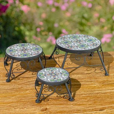 Supports pour plantes Santarosa à motif mosaïque assorti (paquet de 3)